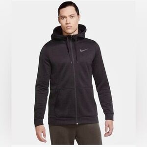 Men’s Nike Therma Full-zip Hoodie : Black